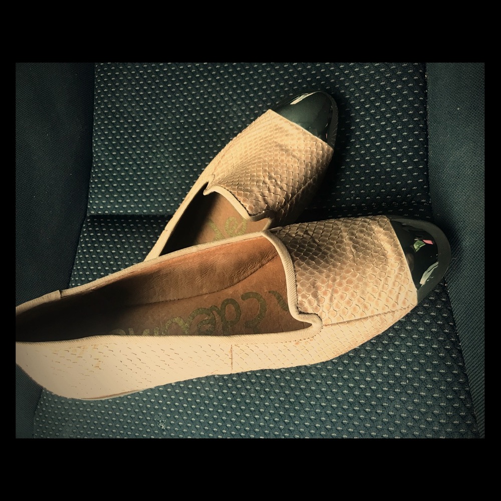 SAM EDELMAN ASTRER nude loafer mirror tip 7.5